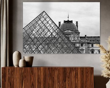 Parijs, het Louvre van Blond Beeld