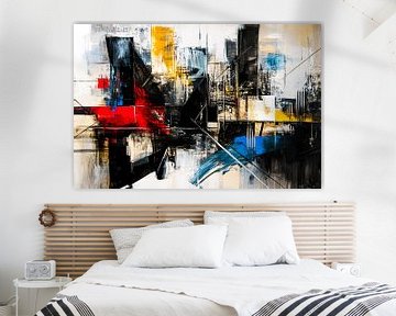 Abstracte skyline met felle kleuren van Art & Soul Creations