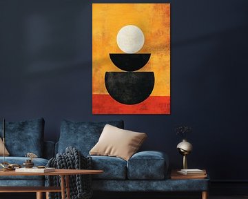 Mid-Century Abstract Oranje van Niklas Maximilian