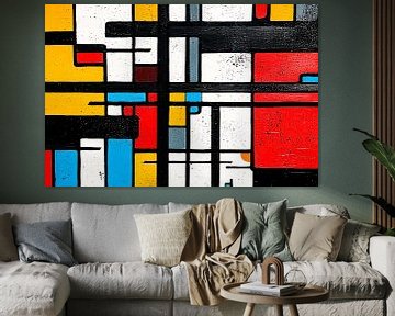 Abstract design met primaire kleuren van Imperial Art House