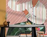 Voorbeeld van het werk in een kamer
