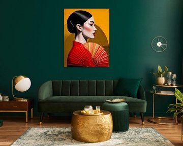 Portret van een vrouw van Martine Affre Eisenlohr