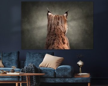 Eigenwijze lynx wil niet op de foto | wildlife | fineart van Laura Dijkslag