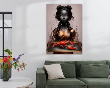 Princess with the lobster... by Ans Bastiaanssen