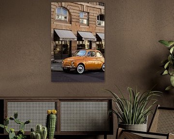 Orangefarbener Vintage-Mini in Paris von Bas Verburg