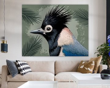 Oiseau majestueux à crête - Elégance naturelle