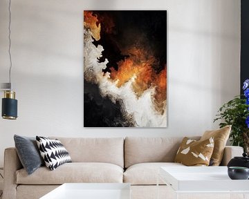 Fire abstraction painting
