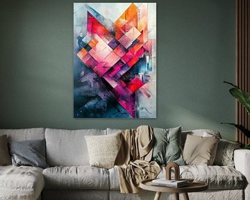 Geometry abstraction painting by JBJart Justyna Jaszke