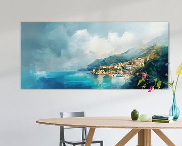 Echoes of the Mediterranean van Abstract Schilderij
