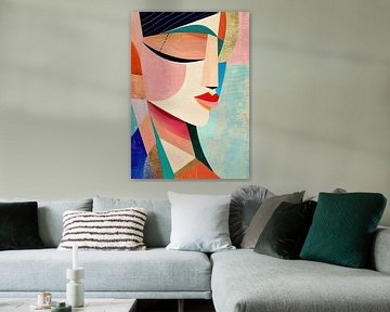 Vrouwenportret | Geometric Muse van De Mooiste Kunst