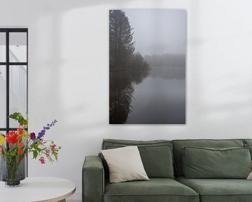 Fine art landscape of a lake in the mist by John van de Gazelle fotografie