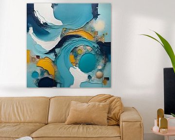 Abstract schilderij in de kleuren