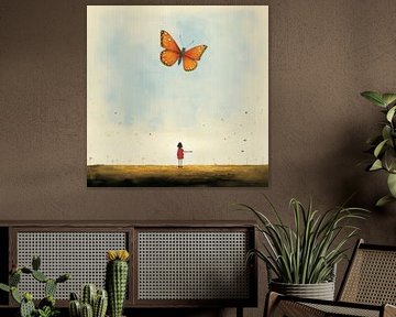 Minimale vlinder van Aloke Design