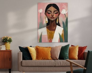 Colourful eclectic portrait by Carla Van Iersel