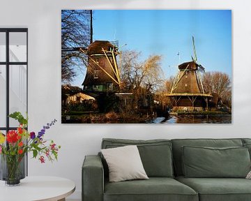 Mills in Dutch landscape. by Sailographic Paula