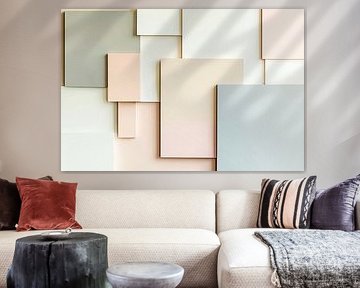 Abstracte pastel rechthoek compositie