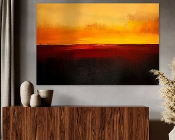 Warme zonsondergang abstract kunst van Imperial Art House