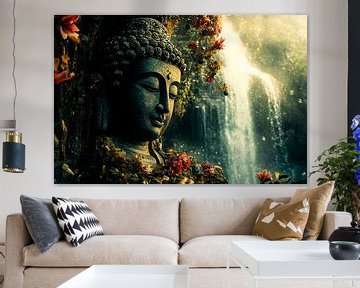 Mystic Buddha with flowers by Imperial Art House