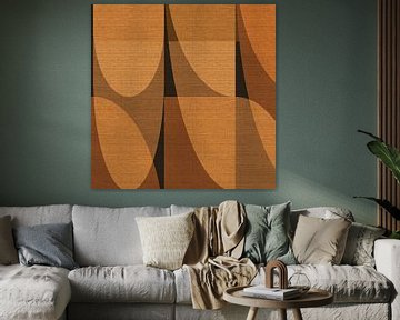 Abstracte vormen in bruine kleuren nr. 2 van Dina Dankers