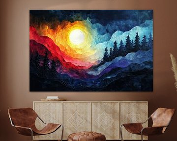 picturesque spiritual cosmic landscape