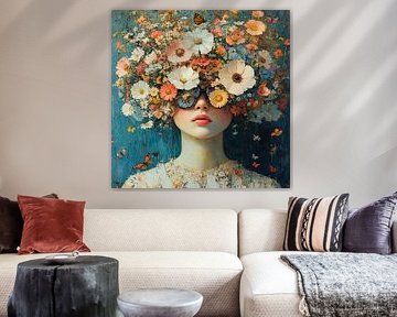Florales Gesicht