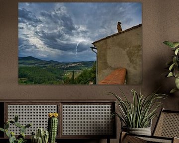 Onweer in Le Castellet in Zuid-Frankrijk van Tanja Voigt