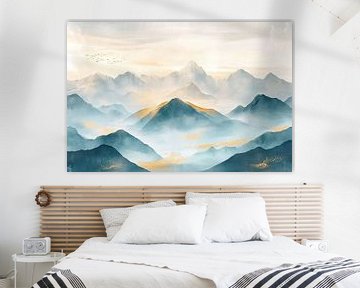 Abstract Berglandschap van Abstract Schilderij