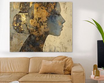 Fading into Golden Blue by Wonderful Art