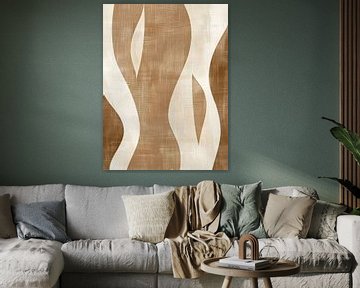 Abstract Schilderij Beige | Whispering Waves of Grace van Modern Collection