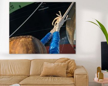 Traversen vom Schiff bis zum Poller von scheepskijkerhavenfotografie