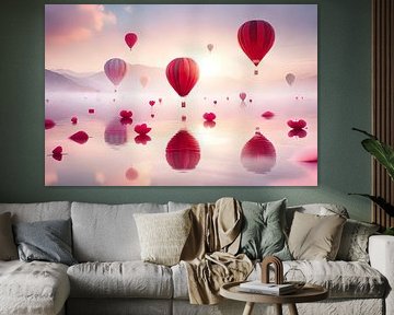 Red balloons in the morning light by Puravida - Photography and photo art