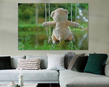Bear on swing from the back. by Sailographic Paula
