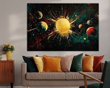 Abstract universum met planeten van Imperial Art House