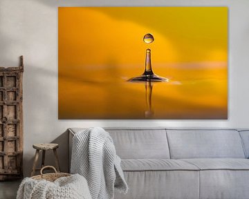 WATER DROPLET FLOATING by Hans Pot