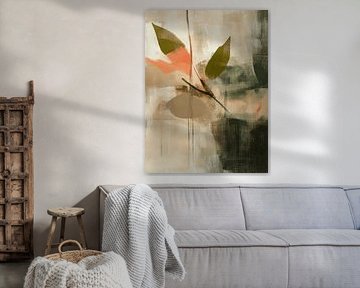 Botanical abstract, Japandi style by Japandi Art Studio