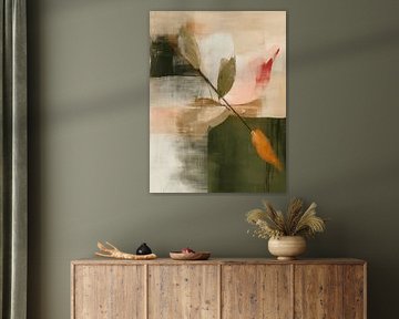 Botanical abstract, Japandi style by Japandi Art Studio