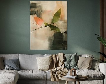 Botanical abstract, Japandi style by Japandi Art Studio