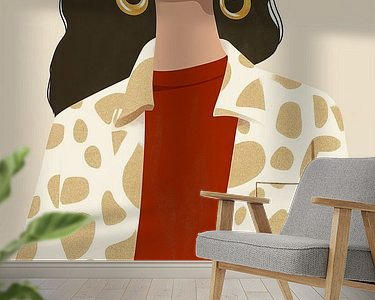 Voorbeeld van het werk in een kamer