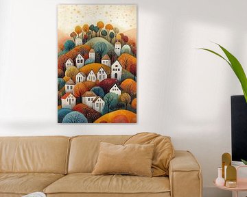 Dorpje in Herfstkleuren no.5 van Studio BB