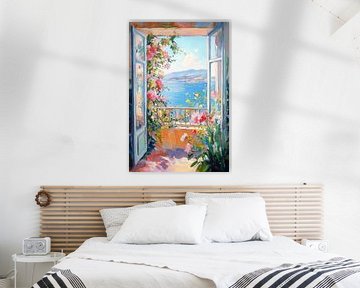 Mediterraans Uitzicht op Azuurblauw van Studio BB
