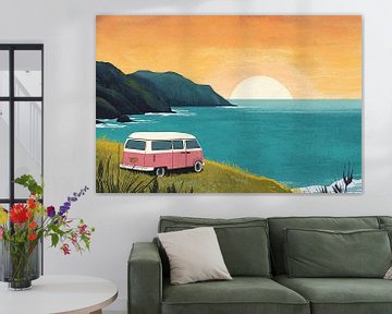 Vanlife in Pink no.1 van Studio BB