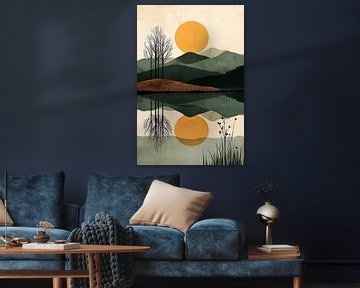 Berglandschap in Spiegelbeeld no.1 van Studio BB