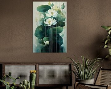 Dans van Witte Lotusbloemen no.2 van Studio BB