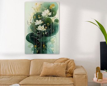 Dans van Witte Lotusbloemen no.4 van Studio BB