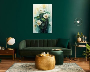 Dans van Witte Lotusbloemen no.5 van Studio BB