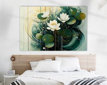 Dans van Witte Lotusbloemen no.6 van Studio BB