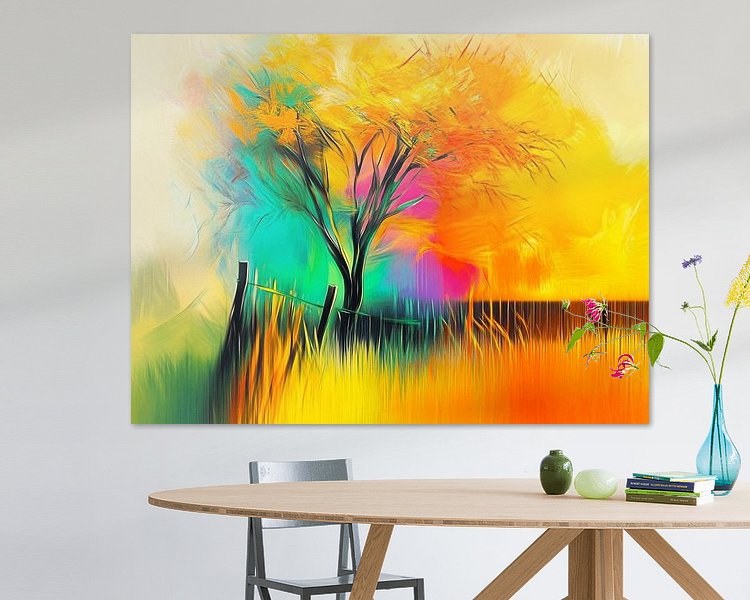 Voorbeeld van het werk in een kamer