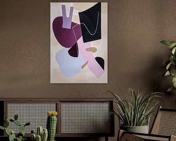 Abstract Minimalist Black Pink Purple Modern by Niklas Maximilian