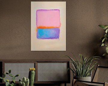 Abstract Minimalist Pastel Colours Pink Blue Orange Purple by Niklas Maximilian