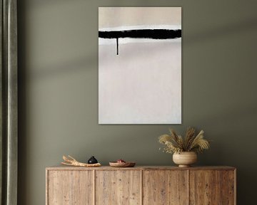 Abstract Beige Minimal Stripe Scandi by Niklas Maximilian